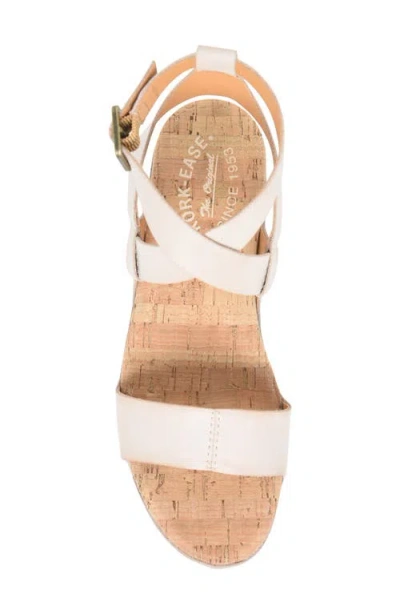 Kork-ease Yadira Ankle Strap Platform Sandal In Natural Leather