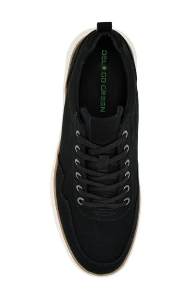 Delo Go Green Low Top Sneaker In Black