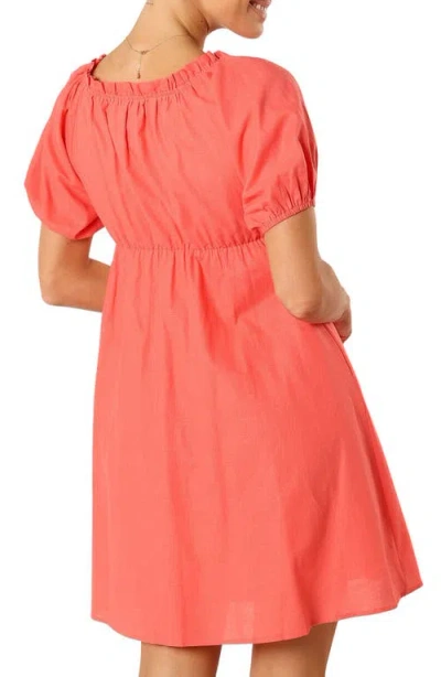 Petal And Pup Petal & Pup Taylin Babydoll Minidress In Orange