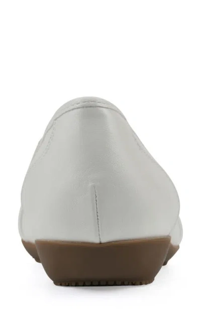Cliffs By White Mountain Calming Buckle Strap Flat In White Smooth