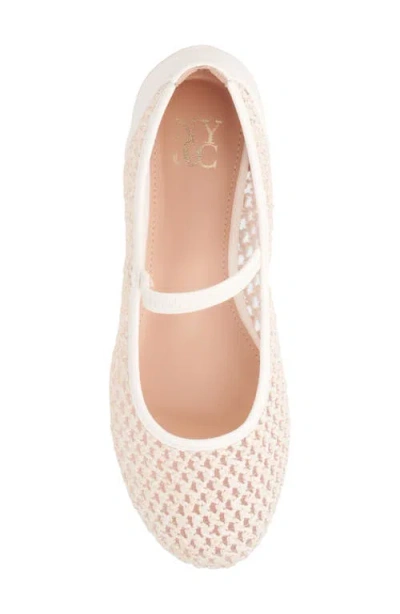 New York And Company Alena Womens Round Closed Toe Ballet Flats In White