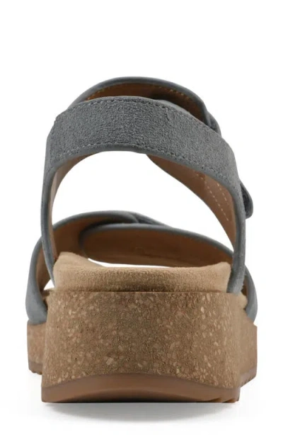 Cliffs By White Mountain Gelato Wedge Sandal In Blue Raspberry Suede