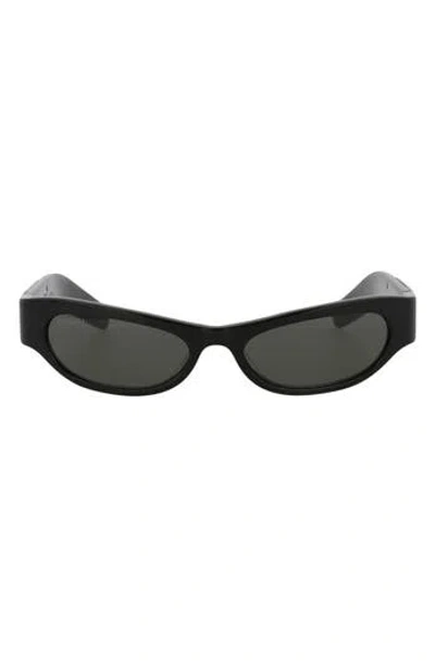 Gucci Contemporary Rectangular Frame Sunglasses In Black Black Grey