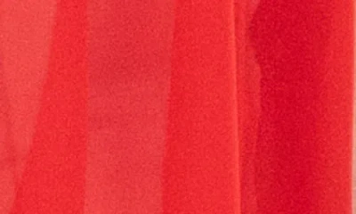 Nina Leonard Semi Sheer Open Front Topper In Cherry