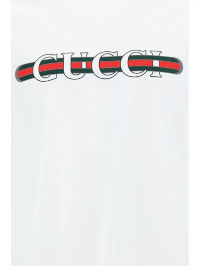 Gucci Men Cotton Jersey T-shirt With Print In White