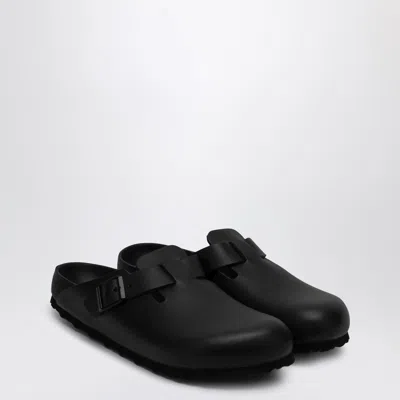 Birkenstock Boston Leather Buckled Clogs In Black