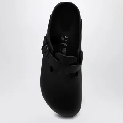 Birkenstock Boston Leather Buckled Clogs In Black
