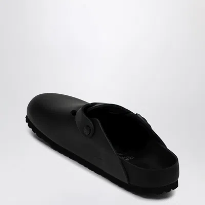 Birkenstock Boston Leather Buckled Clogs In Black