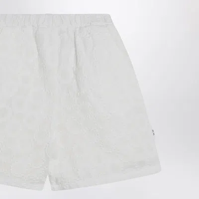 Douuod White Cotton Shorts In White