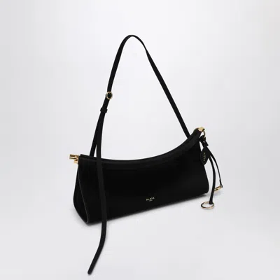 Shop Alaïa Le Click East West Medium Bag Black In Nubuck