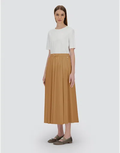 Herno Elasticated-waistband Maxi Skirt In Brown