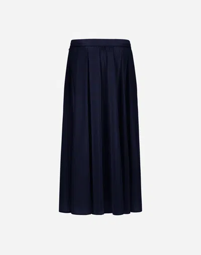Herno Pleated Nylon Skirt In Chantilly