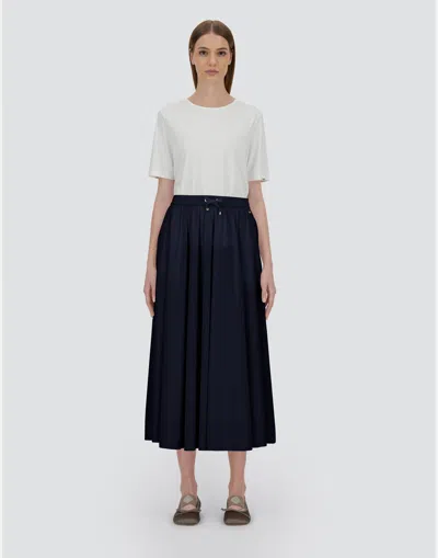 Herno Pleated Nylon Skirt In Chantilly