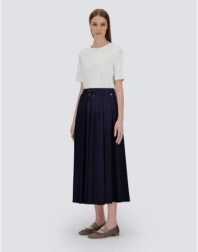 Herno Pleated Nylon Skirt In Chantilly