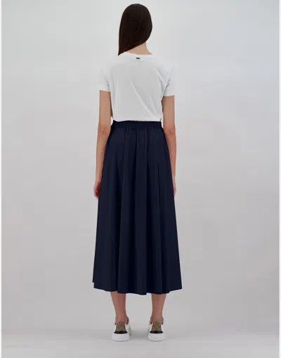 Herno Pleated Nylon Skirt In Blue