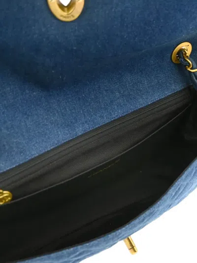 Pre-owned Chanel 1992 Cc Shoulder Bag In Blue