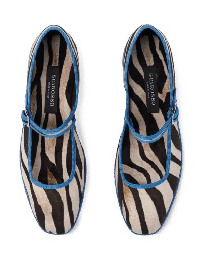 Scarosso Petra Animal-print Velvet Slippers In Multi