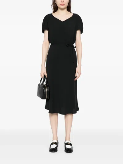 Agnès B. Crepe Pommier Dress In Black