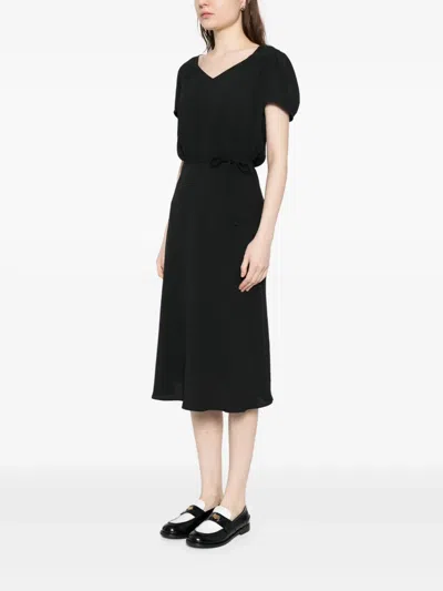 Agnès B. Crepe Pommier Dress In Black