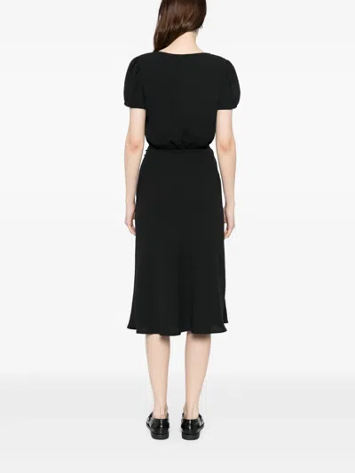 Agnès B. Crepe Pommier Dress In Black