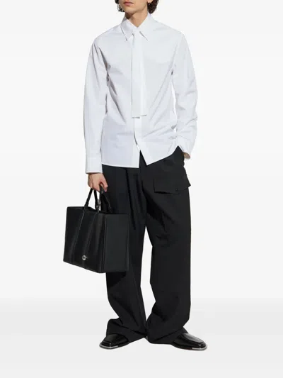 Jil Sander Men Classic Shirt With Tie In White