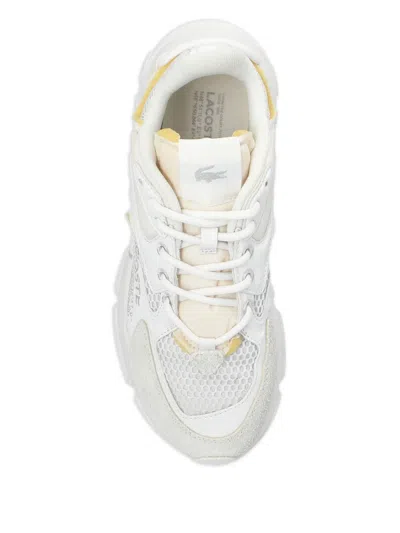 Lacoste Round Toe Sneakers In White