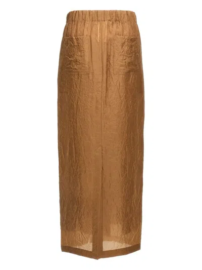 Max Mara Aeroso Back Slit Skirt In Multi
