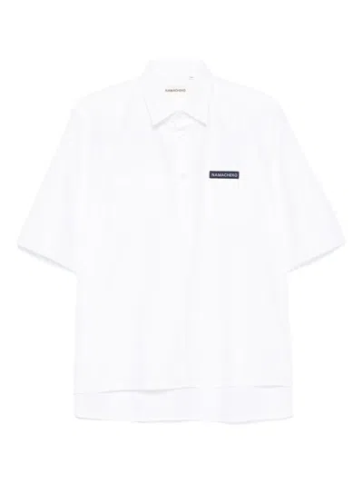 Namacheko Logo Patch Shirt With Pockets And Short Sleeves In Yellow