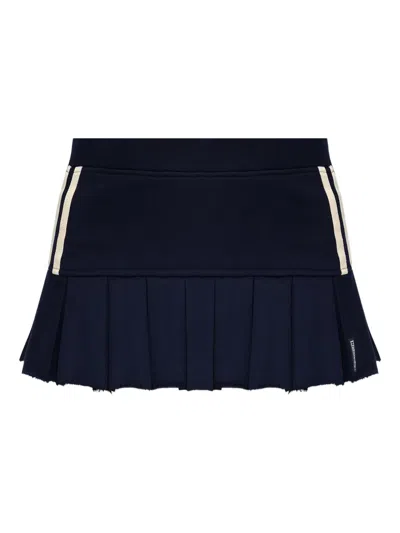 Misbhv Navy Varsity Pleated Miniskirt