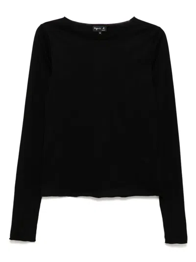 Agnès B. Long-sleeved T-shirt In Black