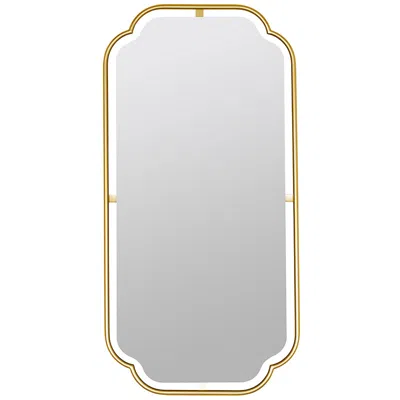 The Company Store Gilded Floating Frame Wall Mirror In Yellow