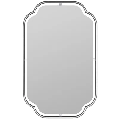 The Company Store Gilded Floating Frame Wall Mirror In Gray