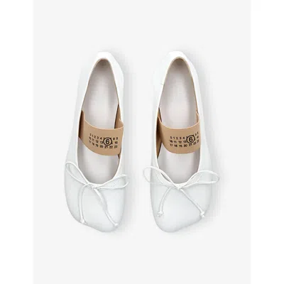 Mm6 Maison Margiela Mm6 By Maison Margiela Anatomical Ballerina In White