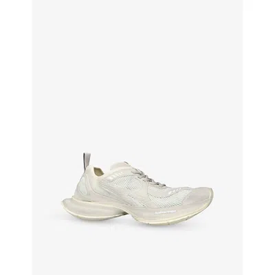 Balenciaga Mens Grey Circuit Faux-leather And Mesh Low-top Trainers