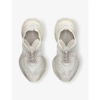 Balenciaga Mens Grey Circuit Faux-leather And Mesh Low-top Trainers
