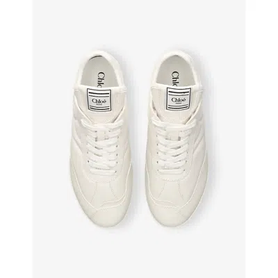 Chloé Chloe Kick Leather Sneaker In Winter Wht