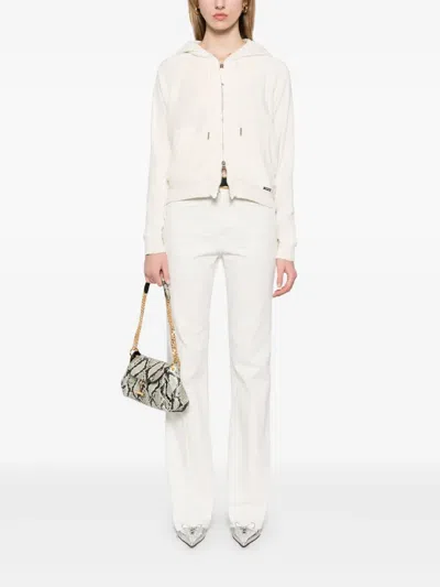 Tom Ford Towelling Zip Hoodie In Neutral