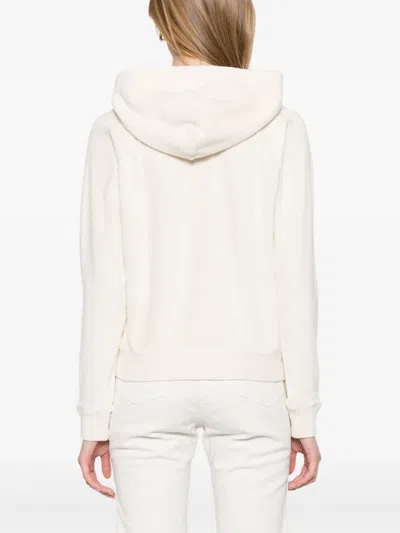 Tom Ford Towelling Zip Hoodie In Neutral