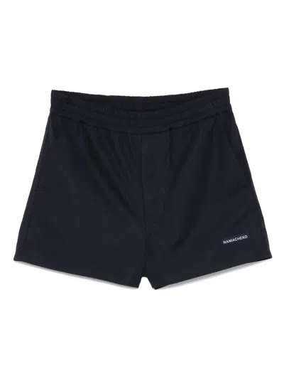 Namacheko Elasticated Waistband Bermuda Sports Shorts In Blue