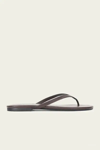 Staud Freja Leather Flip Flops