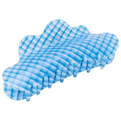 Chunks Large Nimbus Hair Claw Clip In Blue Lattice
