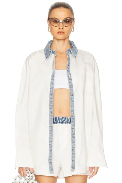 Ser.o.ya Gill Shirt In White/coastline