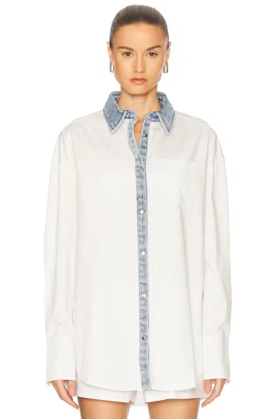Ser.o.ya Gill Shirt In White/coastline