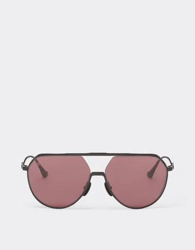 Ferrari Sunglasses In Matt Black Titanium With Exclusive Contrast Pro™ Lenses In Black Matt