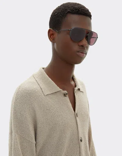 Ferrari Sunglasses In Matt Black Titanium With Exclusive Contrast Pro™ Lenses In Black Matt