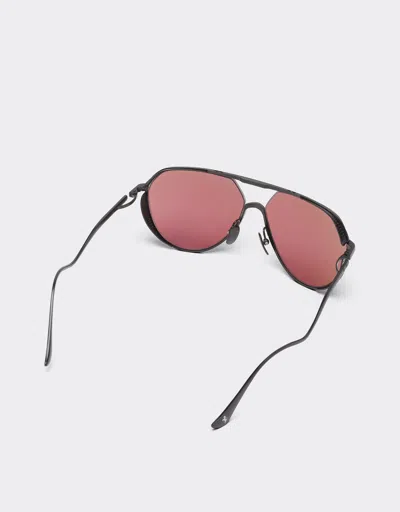 Ferrari Sunglasses In Matt Black Titanium With Exclusive Contrast Pro™ Lenses In Black Matt