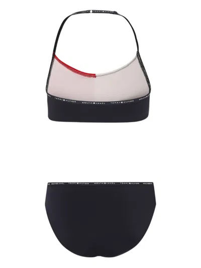 Tommy Hilfiger Junior Colour-block Bikini In 蓝色