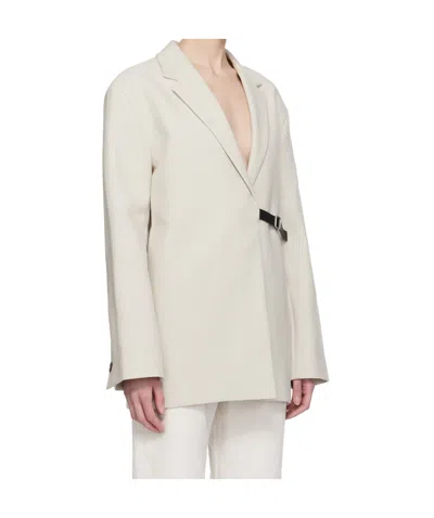 Studio Nicholson Beige Silas Blazer In White