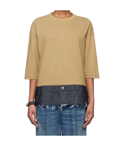 Undercover Panelled T-shirt In Nude