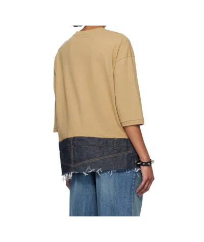 Undercover Panelled T-shirt In Nude